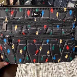Lug Dazzle crossbody and clutch Bag with lights black